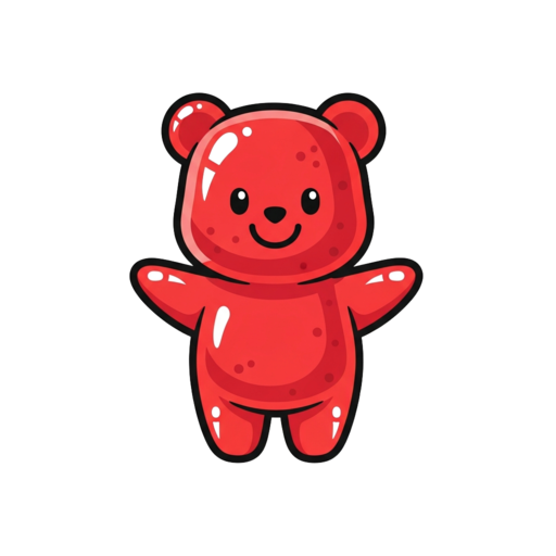 Gummy bear character icon
